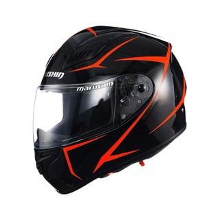 MARUSHIN 马鲁申 BFF-B5 摩托车头盔 全盔 黑橙龙爪 透明镜片装 XXXL码