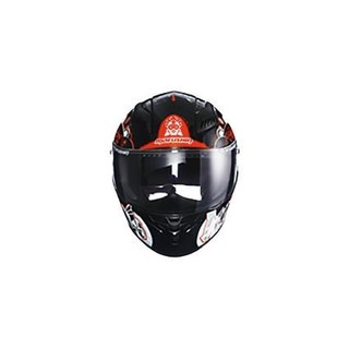 MARUSHIN 马鲁申 BFF-B5 摩托车头盔 全盔 黑红涂鸦 透明镜片装 M码