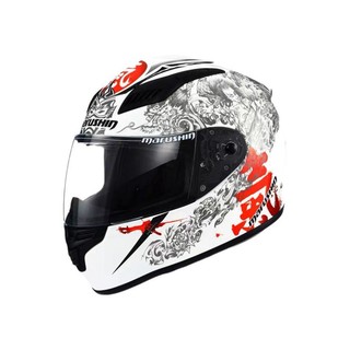 MARUSHIN 马鲁申 BFF-B5 摩托车头盔 全盔 白气特别版 透明镜片装 XXL码