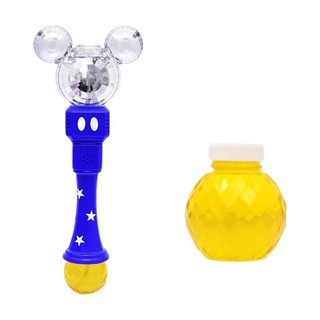 Disney 迪士尼 泡泡棒-透明款 蓝色 充电套装+泡泡水90ml+浓缩液*30+螺丝刀