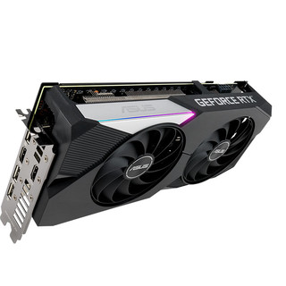 ASUS 华硕 DUAL GeForce RTX 3060 Ti-O8G-V2 LHR版 显卡 8GB 黑色