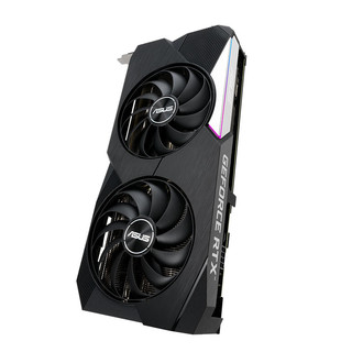 ASUS 华硕 DUAL GeForce RTX 3060 Ti-O8G-V2 LHR版 显卡 8GB 黑色