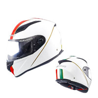 MARUSHIN 马鲁申 BFF-B5 摩托车头盔 全盔 白意大利 透明镜片装 M码