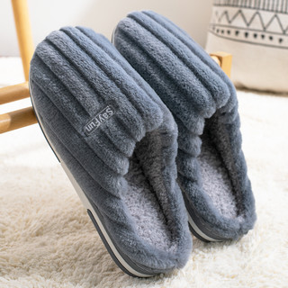 男士棉拖鞋冬季2021年新款保暖防滑家居室内包头家用毛绒拖鞋冬天