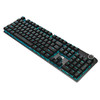 HP 惠普 K10G 104键 有线机械键盘 黑色 国产青轴 冰蓝光