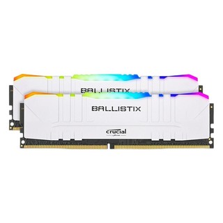 Crucial 英睿达 铂胜系列 DDR4 3600MHz RGB 台式机内存 灯条 白色 32GB 16GB*2