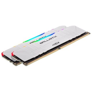 Crucial 英睿达 铂胜系列 DDR4 3600MHz RGB 台式机内存 灯条 白色 32GB 16GB*2