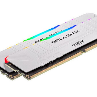 Crucial 英睿达 铂胜系列 DDR4 3600MHz RGB 台式机内存 灯条 白色 32GB 16GB*2