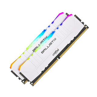 Crucial 英睿达 铂胜系列 DDR4 3600MHz RGB 台式机内存 灯条 白色 32GB 16GB*2