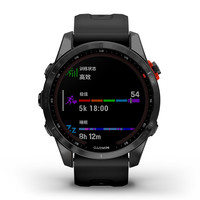 GARMIN 佳明 Fenix 7S 运动手表 010-02408-20 石墨灰 42mm 精英版