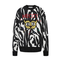 MECITY 时尚虎系列 男女款圆领羊毛衫 529734