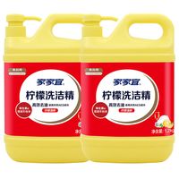 家家宜 2kg洁净去油污经典洗洁精2瓶装 果蔬通用家用洗洁精包邮