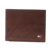 TOMMY HILFIGER Men's Traveler RFID Extra-Capacity Bifold Leather Wallet