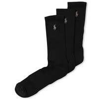 RALPH LAUREN Men's Socks, Casual Pony Player Crew 3 Pack