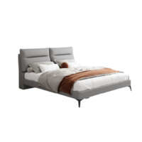 AHOME A家家具 DA0169 纳米科技布床 水泥灰 1.5m床