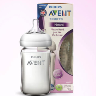 AVENT 新安怡 自然顺畅系列  SCF679/13 玻璃奶瓶 240ml 1月+