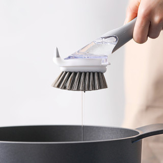 配三个海绵擦按压出液厨房家用清洁刷子杯刷锅刷