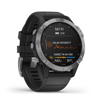 GARMIN 佳明 Fenix 6 户外智能手表 耀银 太阳能专业版