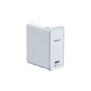 BASEUS 倍思 氮化镓充电器 Type-C 100W+金属卡乐福系列 双Type-C 100W 数据线 尼龙编织 2m 白黑色 线充套装