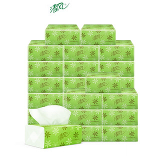 清风大包实惠装纸巾抽纸大包200抽卫生纸整箱批家庭用纸抽实惠装原木纯品抽纸巾