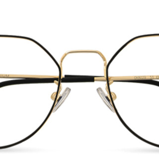 目匠 8029 黑金色纯钛眼镜框+1.74折射率 防蓝光镜片