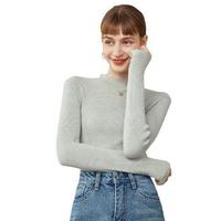 FANSILANEN 范思蓝恩 女士半高领打底衫 Z214277