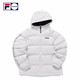 FILA 斐乐 FUSION斐乐潮牌 2021冬季男女同款时尚宽松连帽羽绒服 标准白-WT 175/96A/L