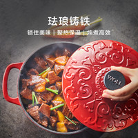 WOLL 铸铁锅珐琅锅加厚家用焖烧煲汤多功能24cm炖锅汤 22CM（约3.5L）