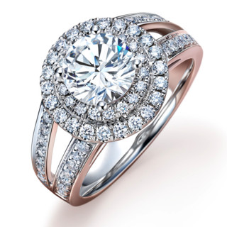Darry Ring TRUE LOVE系列 A06003 女士奢华18K白金钻石戒指