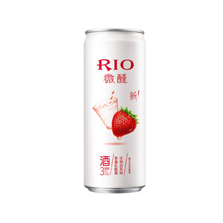 锐澳（RIO）洋酒 预调 鸡尾酒 微醺 3度 草莓乳酸菌味 330ml*12罐