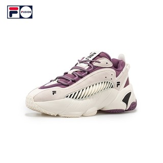 FILA FUSION 斐乐女鞋ADE 2020新款情侣老爹鞋女运动鞋 雪白/紫水果色-T52W041103BSP 35.5
