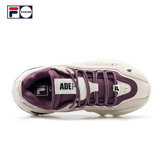 FILA FUSION 斐乐女鞋ADE 2020新款情侣老爹鞋女运动鞋 雪白/紫水果色-T52W041103BSP 35.5
