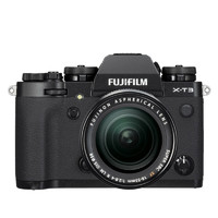 FUJI 富士 FILM）X-T3/XT3 微单相机 套机 黑色（18-55mm镜头 ) 2610万像素 不含充电器和闪光灯