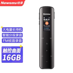 Newsmy 纽曼 录音笔 V29 16G 大电 控 FM收音机 培训交流会议留证 黑色