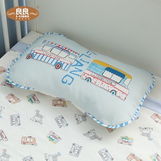 L-LIANG 良良 liangliang)婴儿枕头2-3-6岁宝宝定型枕四季通用儿童护头枕小汽车蓝