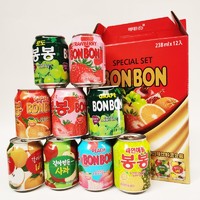 海太 韩国进口 海太果汁饮料礼盒装238ml*12瓶装混合口味 葡萄草莓桃子桔果菠萝苹果梨组合装