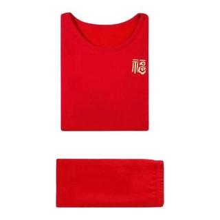 Hodo Men 红豆男装 鸿运系列 女童内衣裤加绒加厚组合套装1 红色 165cm