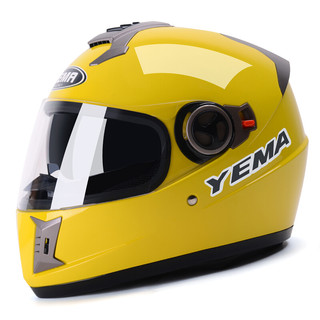 YEMA 野马 8828 摩托车头盔 全盔 黄色 均码+冬季围脖