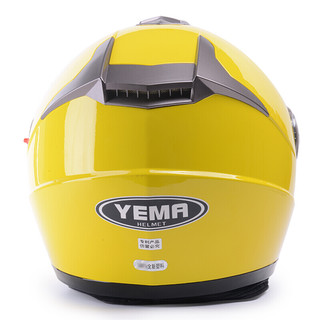 YEMA 野马 8828 摩托车头盔 全盔 黄色 均码+冬季围脖