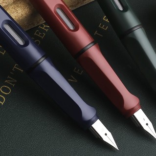 快力文 钢笔 GANGBI1 复古红 F尖 单支装+钢笔 GANGBI1 复古蓝 F尖 单支装