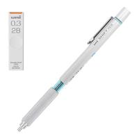 uni 三菱铅笔 SHIFT系列 M3-1010 自动铅笔 银色 0.3mm 单支装+自动铅笔替芯 防污款 2B 25根装