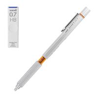 uni 三菱铅笔 SHIFT系列 M7-1010 自动铅笔 银色 0.7mm 单支装+自动铅笔替芯 防污款 HB 40根装
