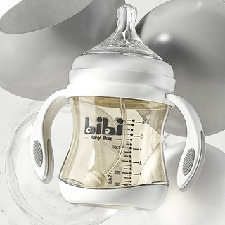 bibi baby box PPSU奶瓶套装 180ml 0-6月+280ml 6-12月 北欧灰+便携式三层奶粉盒