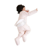 米乐鱼 排排队过马路系列 SD2108261455 婴幼儿夹棉可拆袖分腿睡袋 粉排排乐 110cm