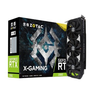 ZOTAC 索泰 GeForce RTX 2060-6GD6 X-GAMING OC 显卡 6GB 黑色