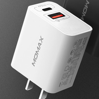 MOMAX 摩米士 UM13CN 手机充电器 USB-A/Type-C 20W+Type-C转Lightning 数据线 1.2m 白色
