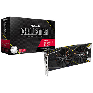 ASRock 华擎 Radeon RX 5700 Challenger D 8G OC 显卡 8GB 黑色