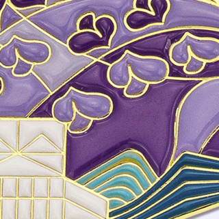 苏州博物馆 紫藤徽章 女士胸针 D3E024 紫色