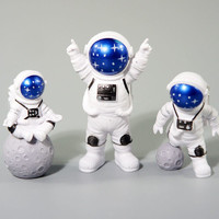 vieruodis 宇航员摆件礼物 蓝色3件套