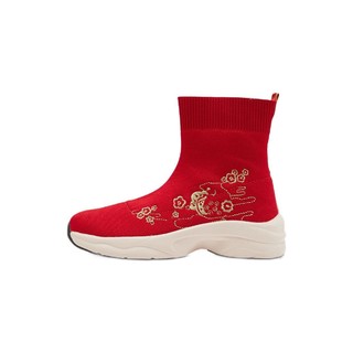 balabala 巴拉巴拉 24421201661-6600 儿童袜靴 中国红 26码